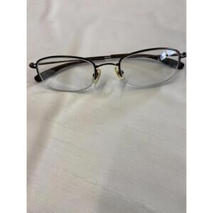 NIKE Brown Half Rimless Flexon Eyeglasses 49 21 145